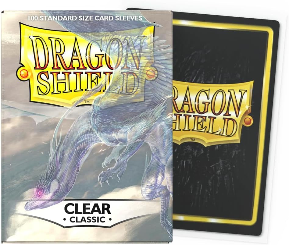 | Standard Size Card Classic Sleeves | 100 CT - Smooth & Tough Premium TCG Sleeves - Compatible with Pokemon, Flesh & Blood, One Piece & Magic the Gathering | Clear