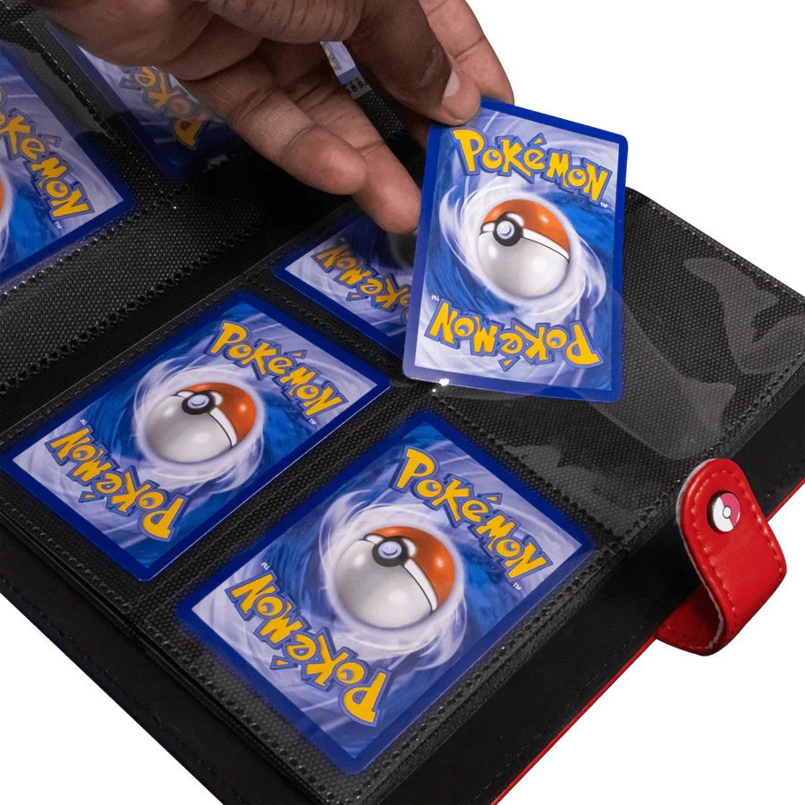 Premium Red 4-Pocket Snap Binder for Pokémon