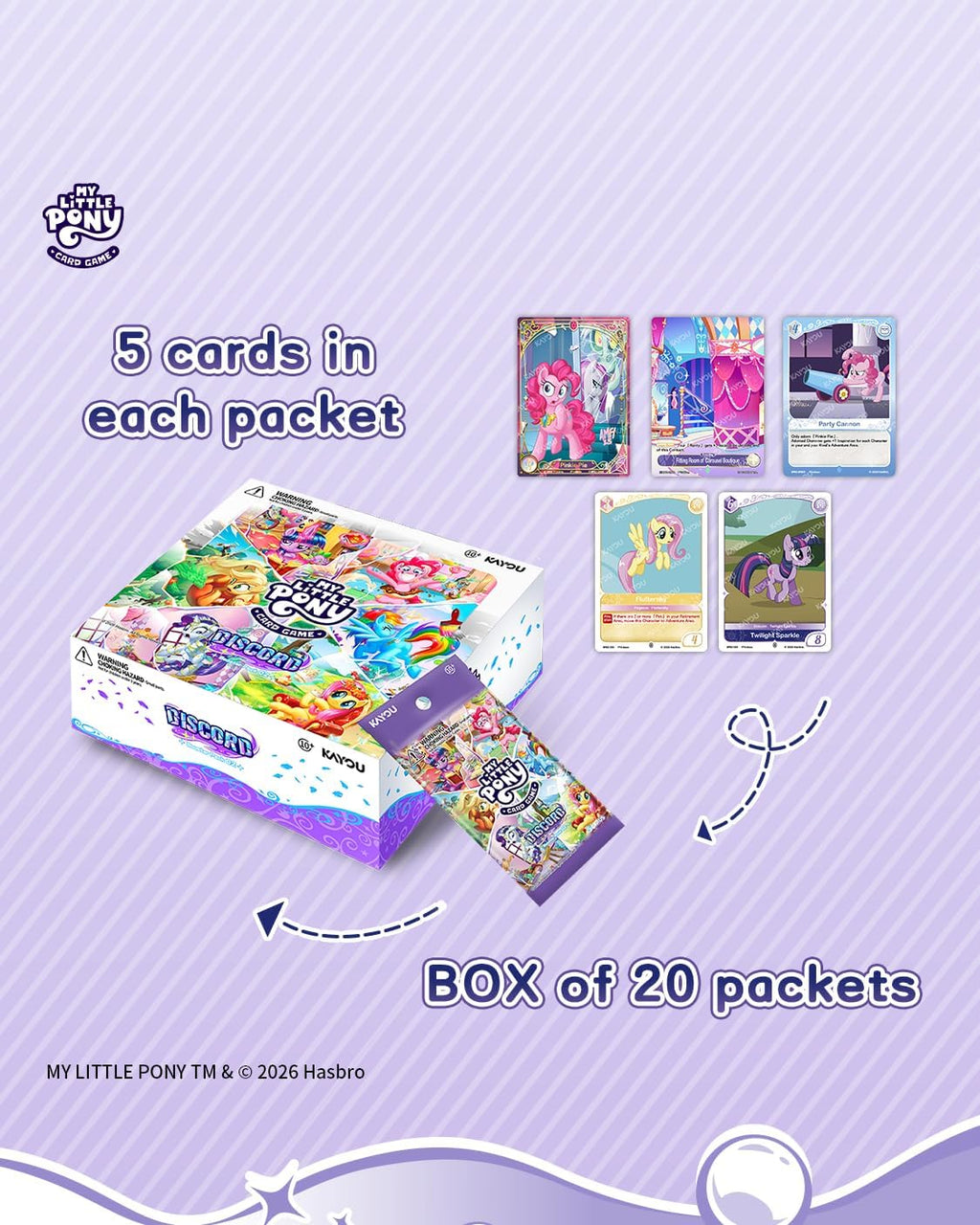 My Little Pony Trading Card Game, Discord, TCG, 20 Packs, 5 Cards/Pack