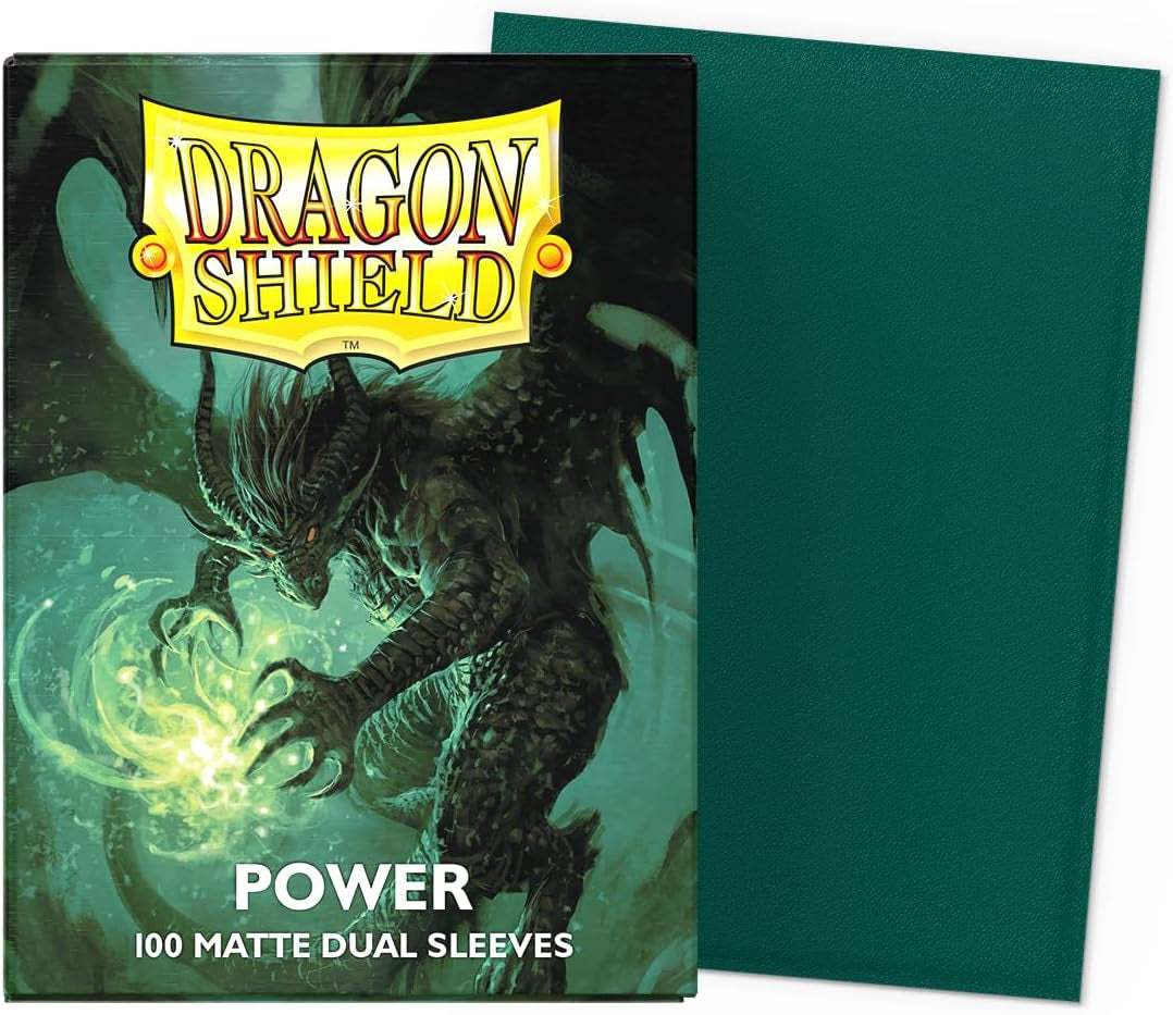 | Matte Dual Standard Size Card Sleeves | 100 CT - Smooth & Tough Premium TCG Sleeves - Compatible with Pokemon, Flesh & Blood, One Piece & Magic the Gathering | Power