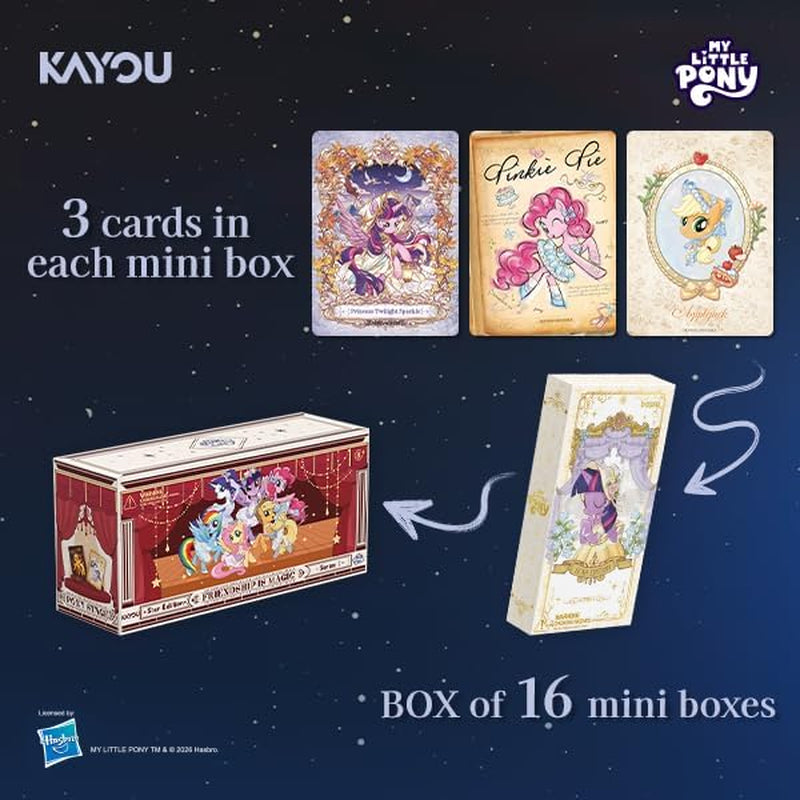My Little Pony Friendship Eternal Cards, Star Edition, Series 1, Collectible Trading Cards, 16 Miniboxes, 3 Cardsminibox