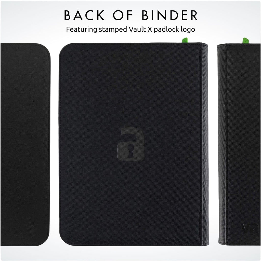 9 Pocket Zip Trading Card Binder 360 Cards Exo-Tec (Black)