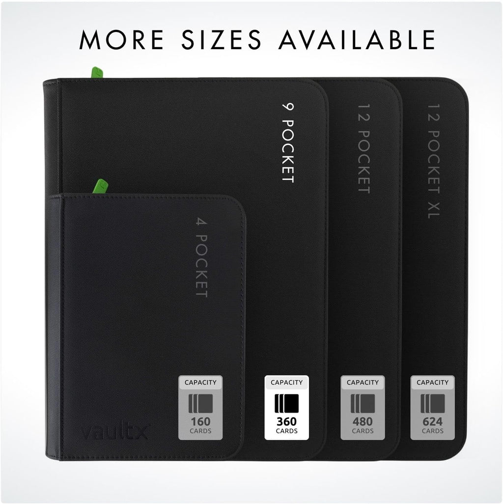 9 Pocket Zip Trading Card Binder 360 Cards Exo-Tec (Black)