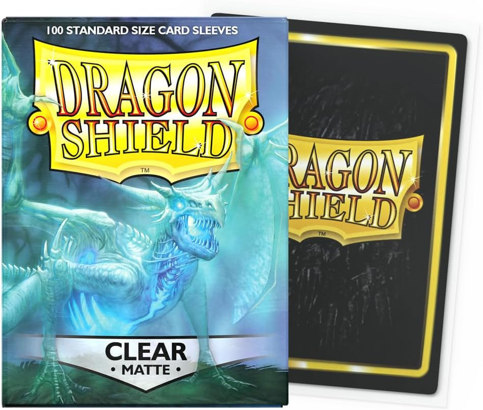 | Standard Size Card Matte Sleeves | 100 CT - Smooth & Tough Premium TCG Sleeves | Compatible with Pokemon, Flesh & Blood, One Piece & Magic the Gathering | Clear
