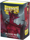 | Standard Size Card Matte Sleeves | 100 CT - Smooth & Tough Premium TCG Sleeves | Compatible with Pokemon, Flesh & Blood, One Piece & Magic the Gathering | Blood Red