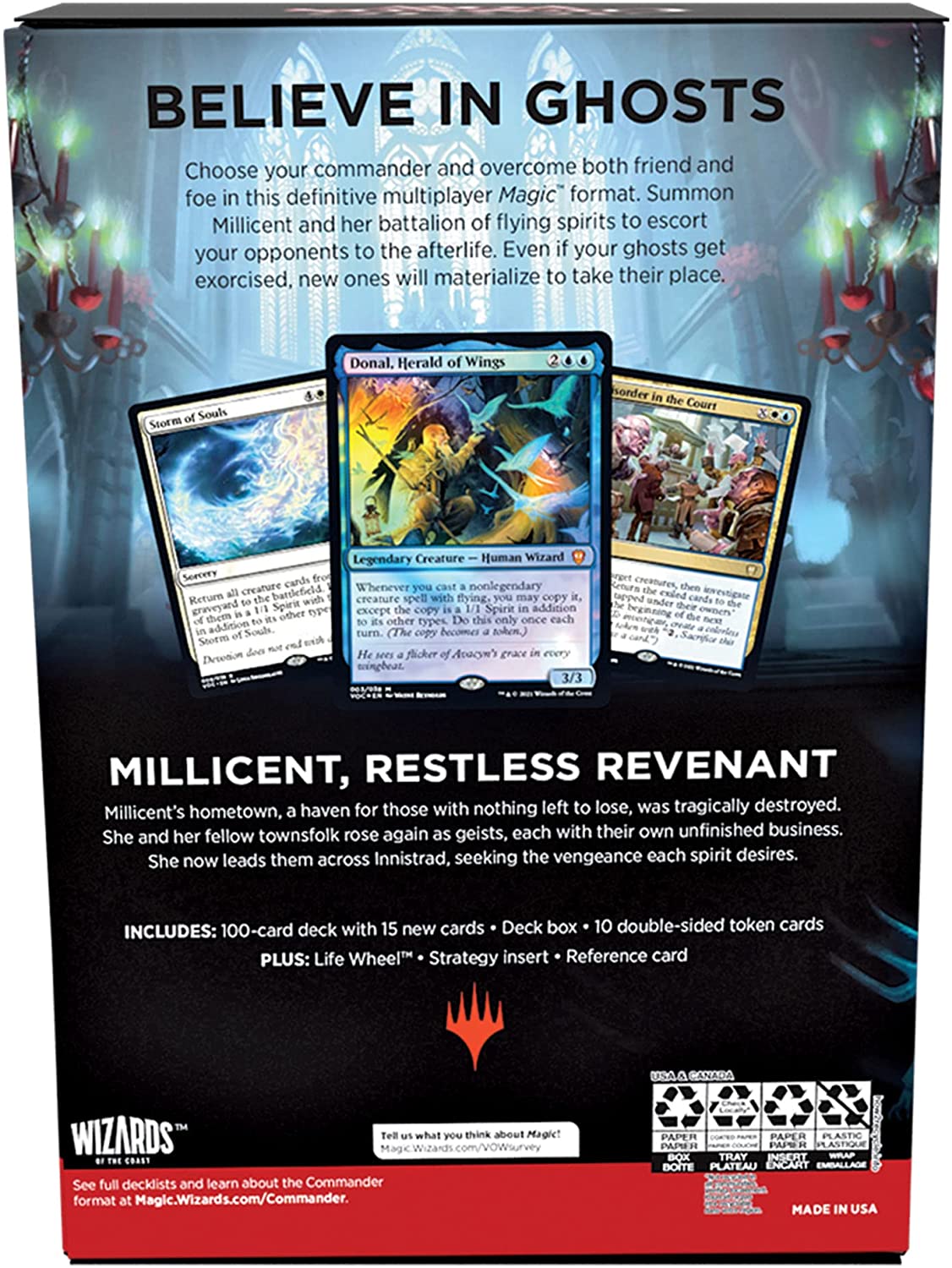 Magic: The Gathering Innistrad: Crimson Vow Commander Deck – Spirit Squadron (White-Blue)