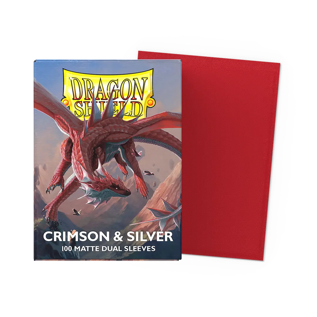 Dragon Shield: Crimson & Silver - Matte Dual Sleeves