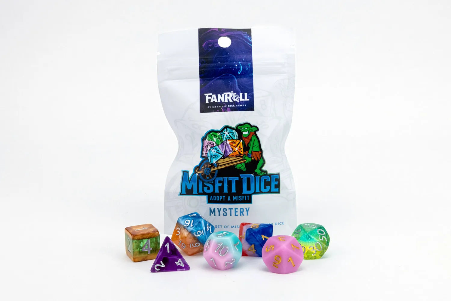 Mystery Misfit Resin Polyhedral Dice Set