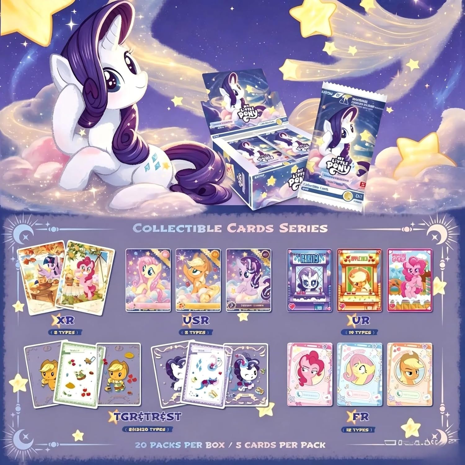 My Little Pony Friendship Eternal Cards - Rainbow Edition English Series 2 Original Box 20 Pack 100 Pcs [NA]