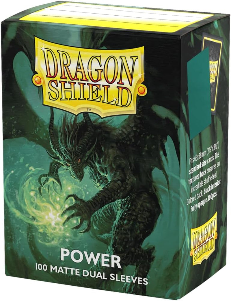 | Matte Dual Standard Size Card Sleeves | 100 CT - Smooth & Tough Premium TCG Sleeves - Compatible with Pokemon, Flesh & Blood, One Piece & Magic the Gathering | Power