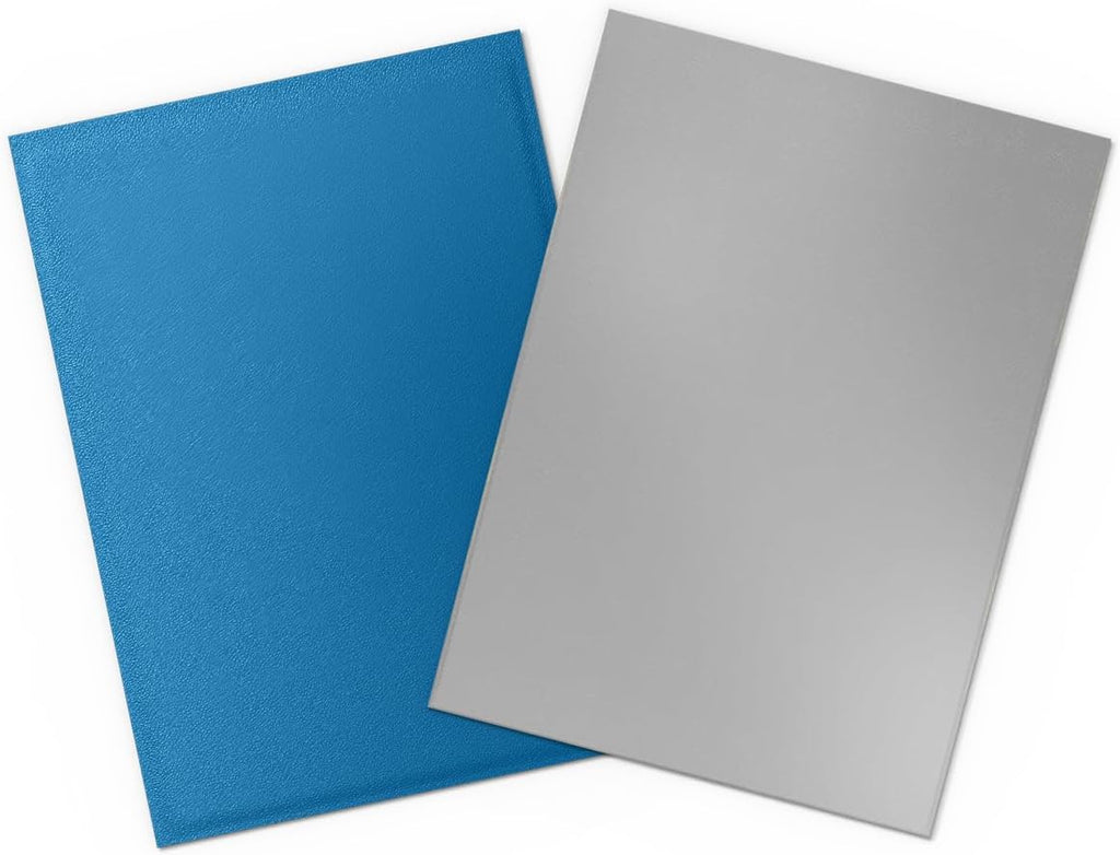 | Matte Dual Standard Size Card Sleeves | 100 - Smooth & Tough Premium TCG Sleeves - Compatible with Pokemon, One Piece & Magic the Gathering | Cobalt & Silver