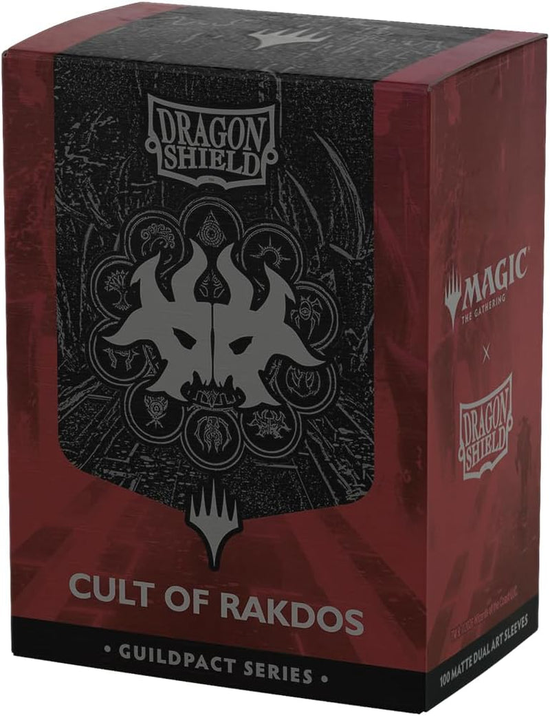 | Matte Dual Art Sleeves | MTG Guildpact Series | 100 CT - Smooth & Tough Premium TCG Sleeves | Compatible with Pokemon, Flesh & Blood, One Piece & Magic the Gathering | Cult of Rakdos