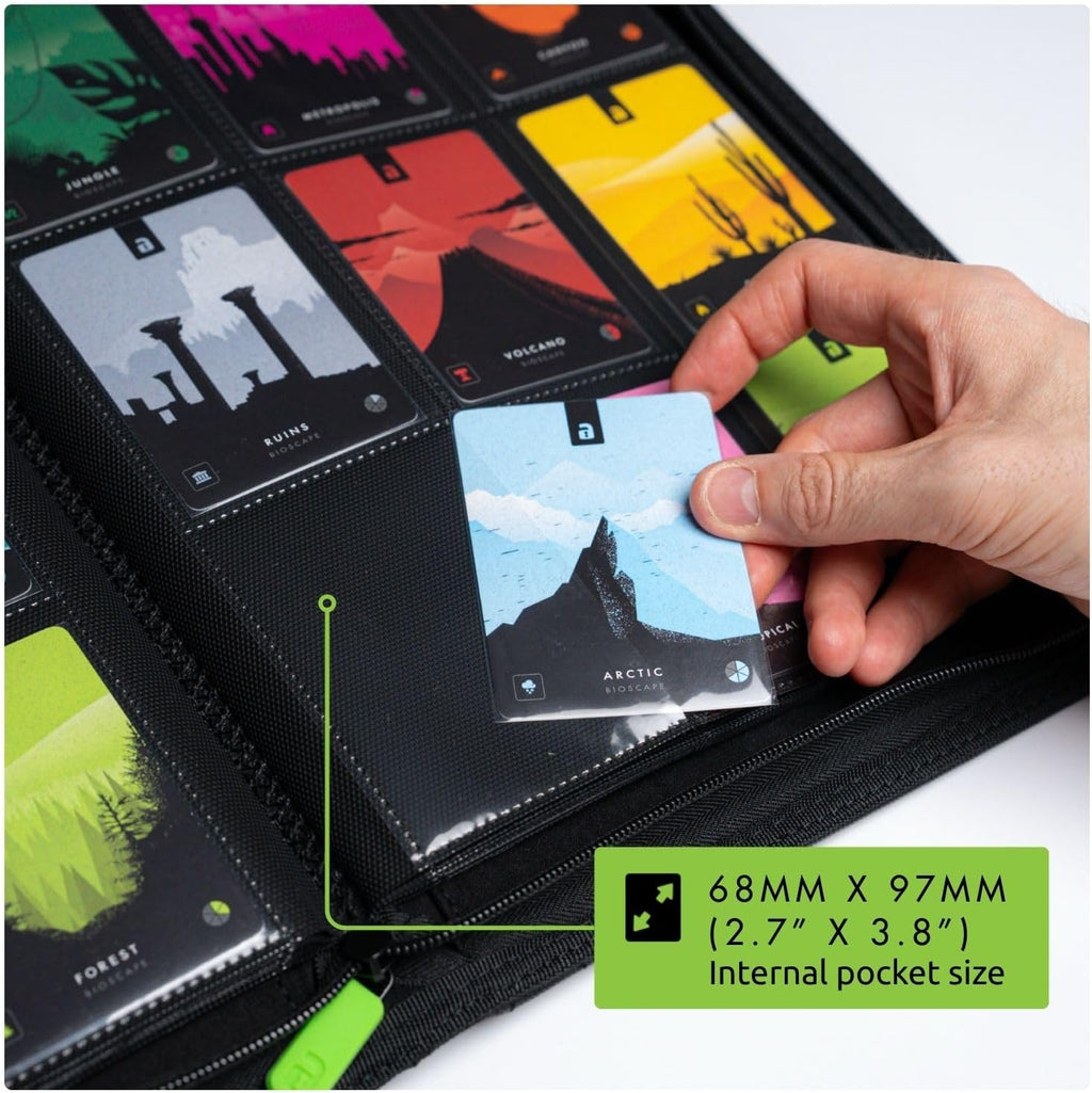 9 Pocket Zip Trading Card Binder 360 Cards Exo-Tec (Black)