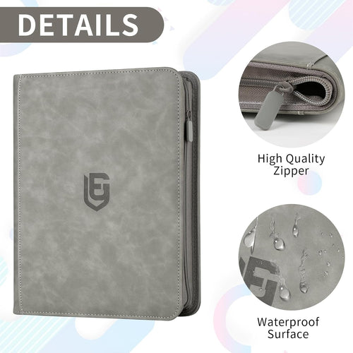 9 Pocket Card Binder,540 Pocket Trading Card Binders,Loading Pocket Collectible Card Album for MTG, TCG, Sport Card, Game Cards Grey