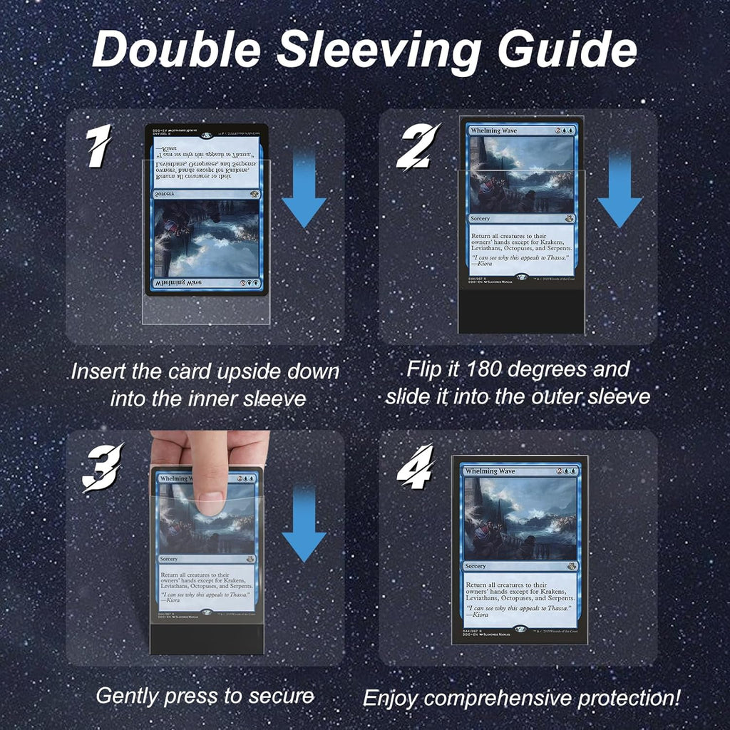 600 Pack Card Sleeves, Perfect Fit Inner Sleeves Ideal for Double-Sleeving, Trading Card Sleeve Compatible with MTG, TCG, Gaming Cards