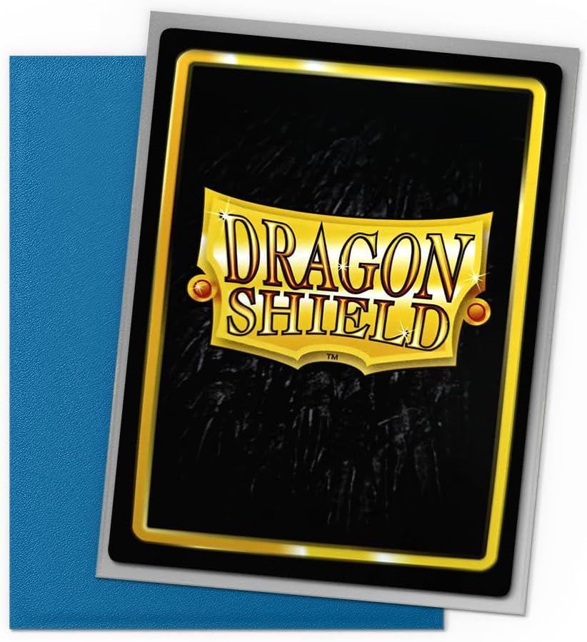 | Matte Dual Standard Size Card Sleeves | 100 - Smooth & Tough Premium TCG Sleeves - Compatible with Pokemon, One Piece & Magic the Gathering | Cobalt & Silver