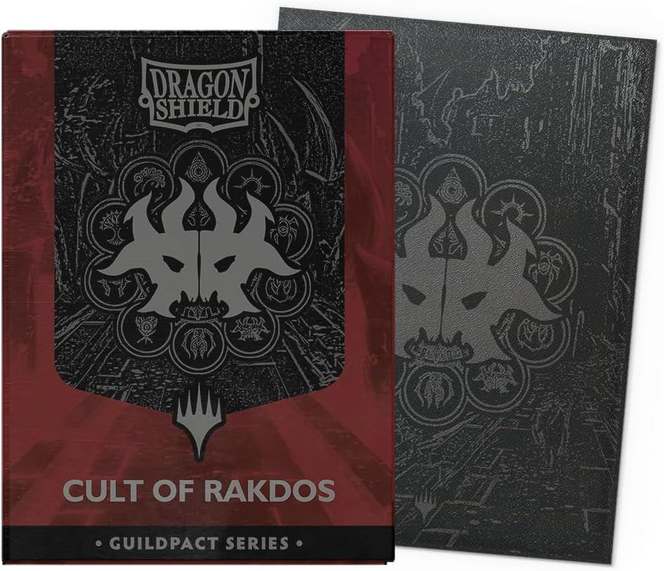 | Matte Dual Art Sleeves | MTG Guildpact Series | 100 CT - Smooth & Tough Premium TCG Sleeves | Compatible with Pokemon, Flesh & Blood, One Piece & Magic the Gathering | Cult of Rakdos
